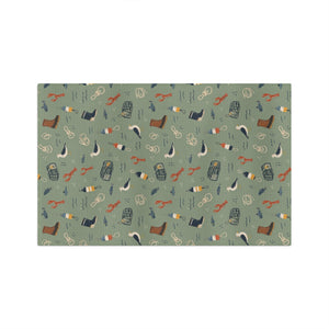 Maine Lobster & Boot Microfiber Tea Towel — Coastal Kitchen Decor by Maine Pottery Co.