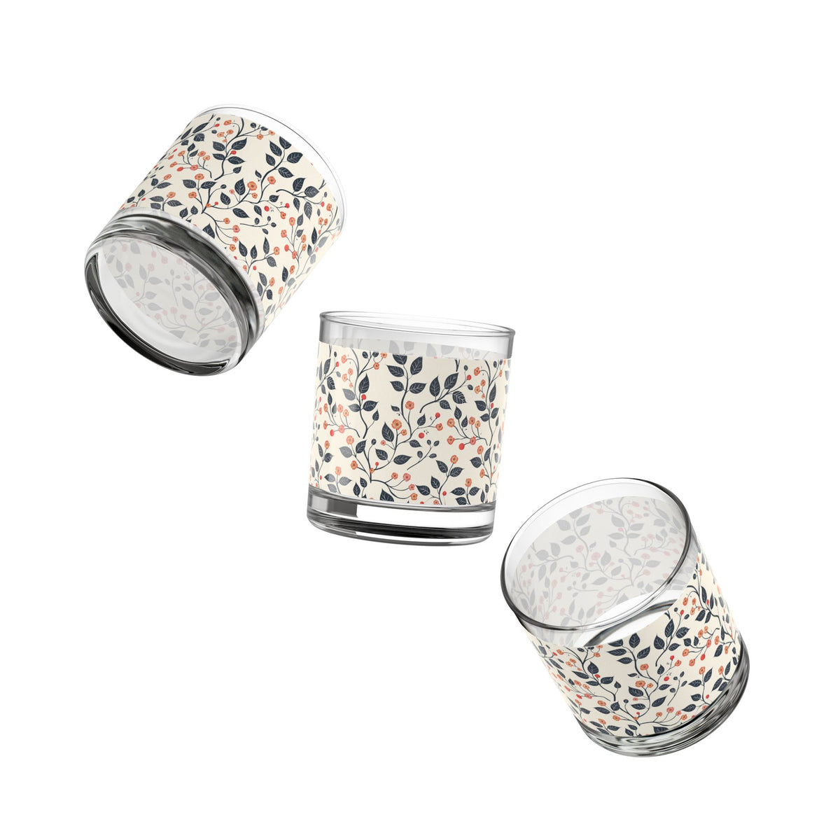 Cherry Blossom Rocks Glass, 10oz by Printify