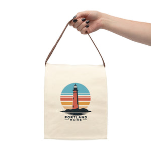 Portland Maine Retro Canvas Lunch Bag by Printify