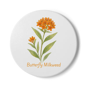 Butterfly Milkweed Art Coaster by Printify