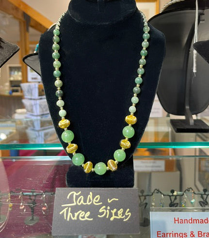 Jade Three Sizes Necklace by Bill Stonebreaker