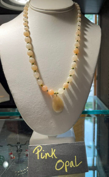 Pink Opal Necklace by Bill Stonebreaker