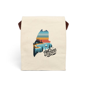 Maine State Retro Canvas Lunch Bag by Printify