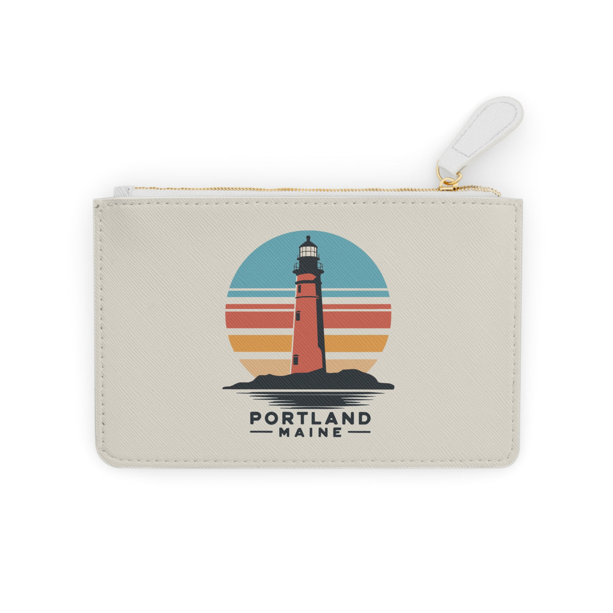 Clutch Bag Portland Maine Retro Lighthouse Mini by Printify