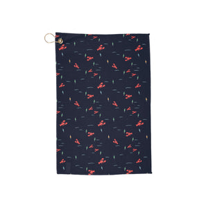 Maine Lobster & Buoys Golf Towel — Nautical Golf Accessory by Maine Pottery Co.