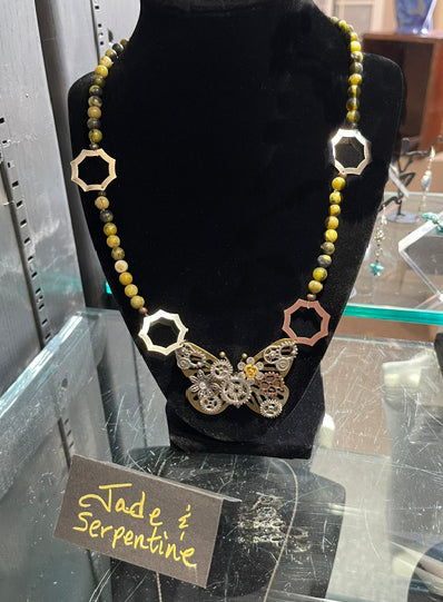 Jade and Serpentine Necklace by Bill Stonebreaker