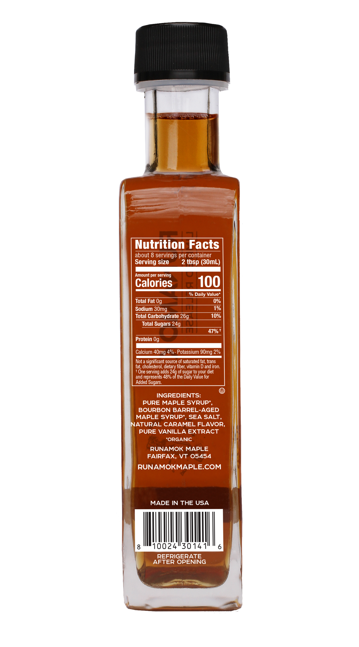 Salted Caramel Infused Maple Syrup 250ml by Runamok