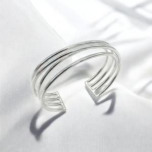 Overlapping Wired Cuff by Zina Sterling Silver