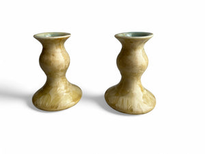 Candlesticks Short, pair by Edgecomb Potters