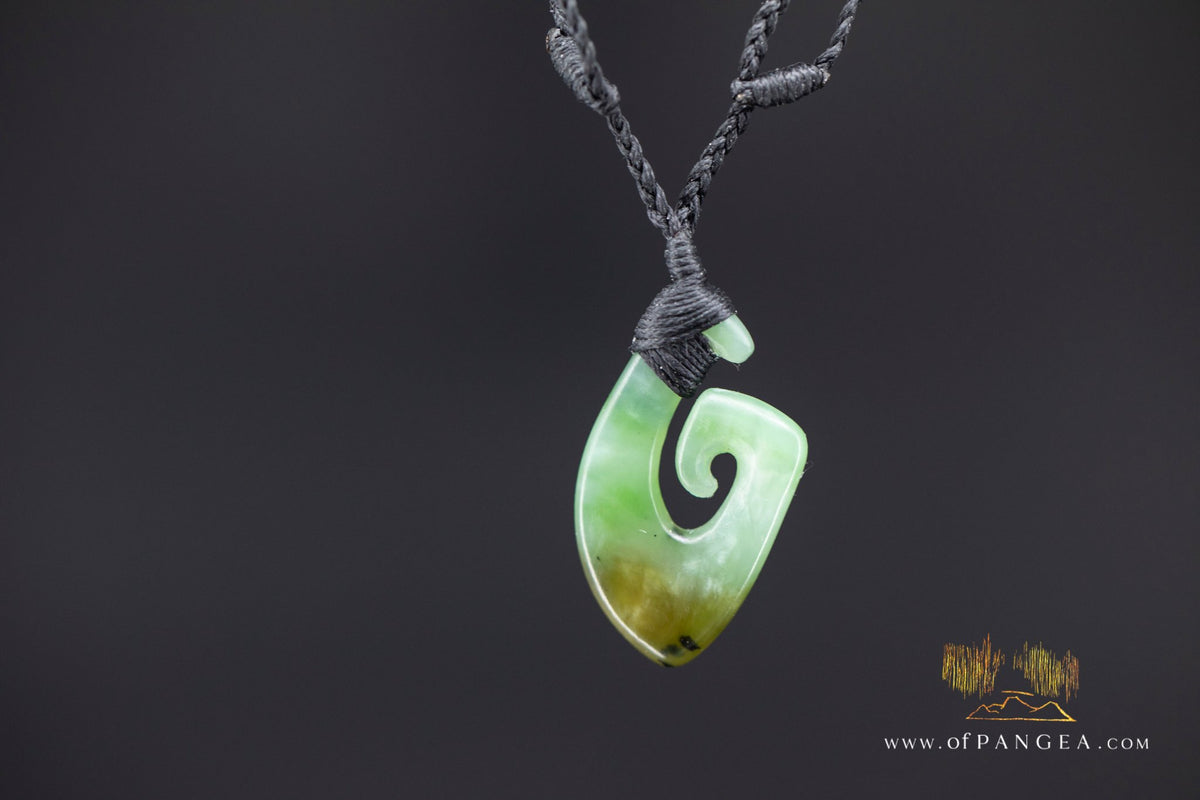 Hei Matau Hook - Siberian Nephrite Jade Necklace by Joe Foster