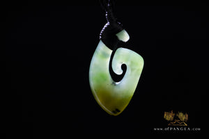 Hei Matau Hook - Siberian Nephrite Jade Necklace by Joe Foster