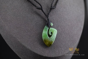 Hei Matau Hook - Siberian Nephrite Jade Necklace by Joe Foster