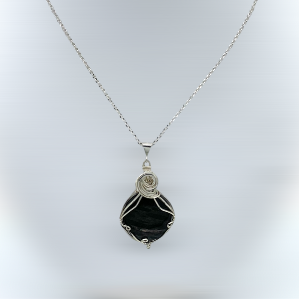 Black Onyx Gemstone Pendant by Colleen Flanagan-Ormsby