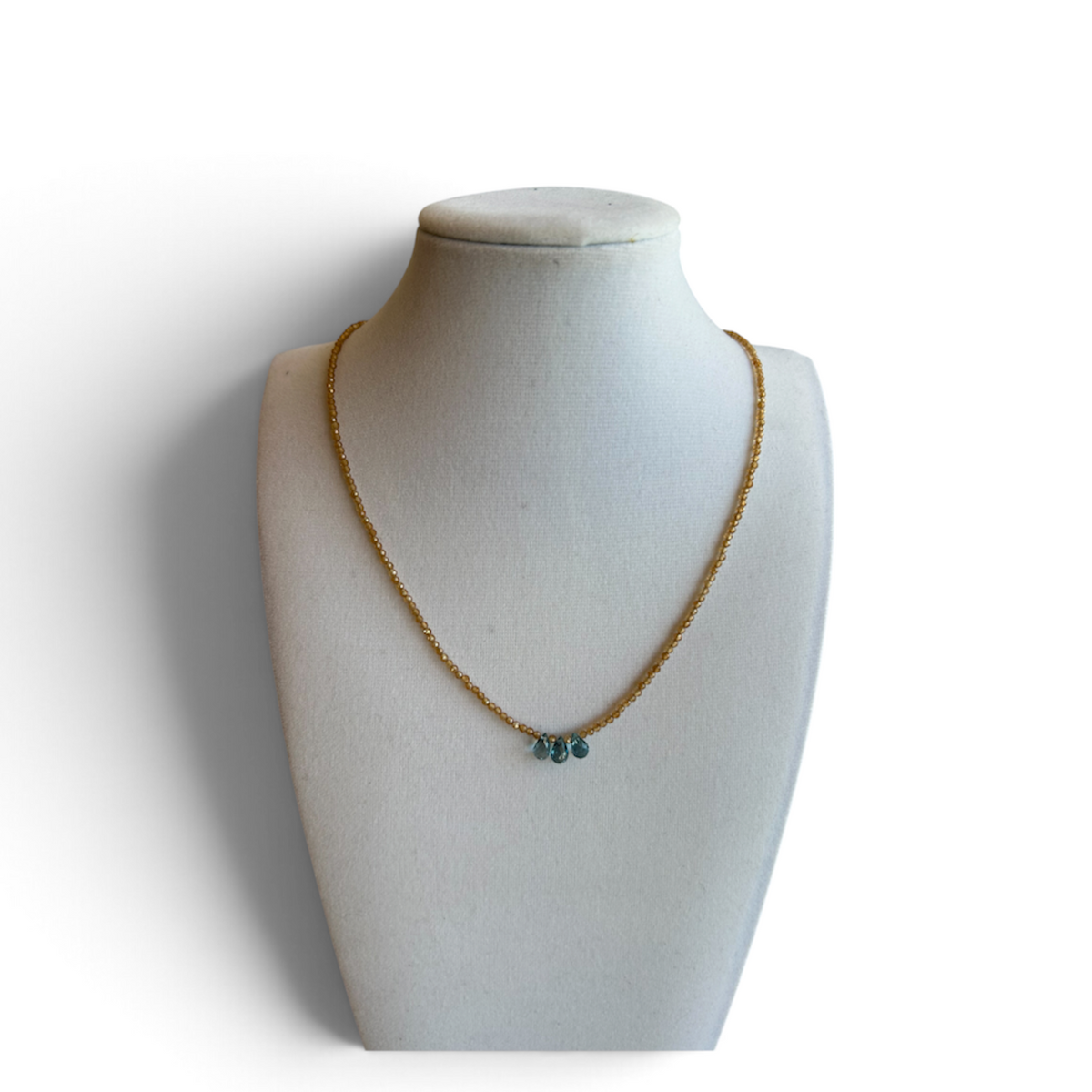 Hessonite Garnet w/ London Blue Brios by Nance Trueworthy