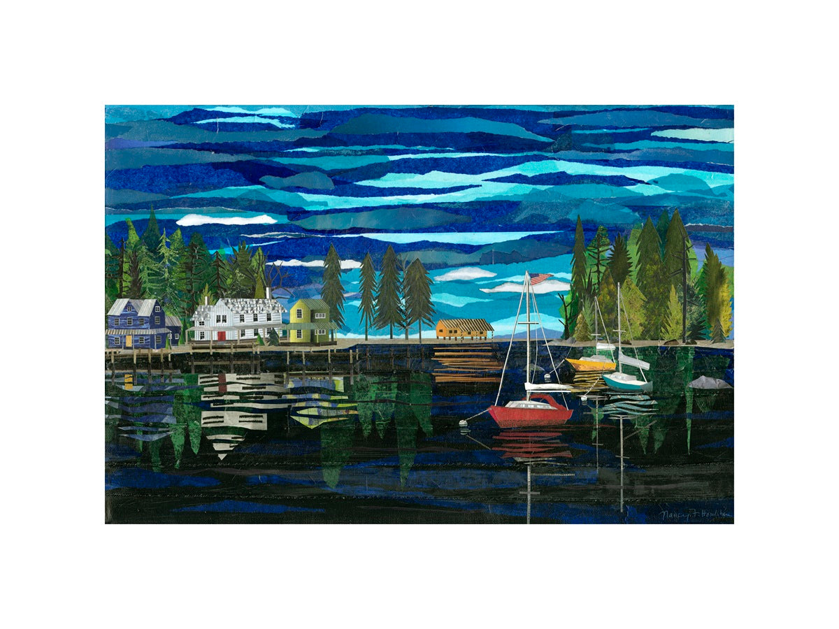 The Red Boat-Print by Nancy Houlihan