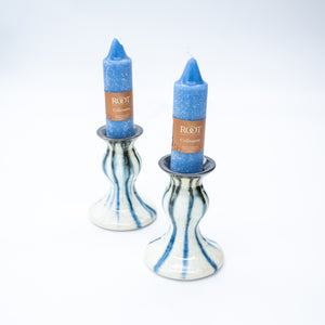 Candlesticks Short, pair Pottery by Edgecomb Potters