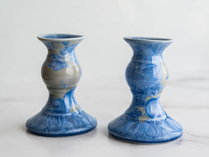 Candlesticks Short, pair Pottery by Edgecomb Potters