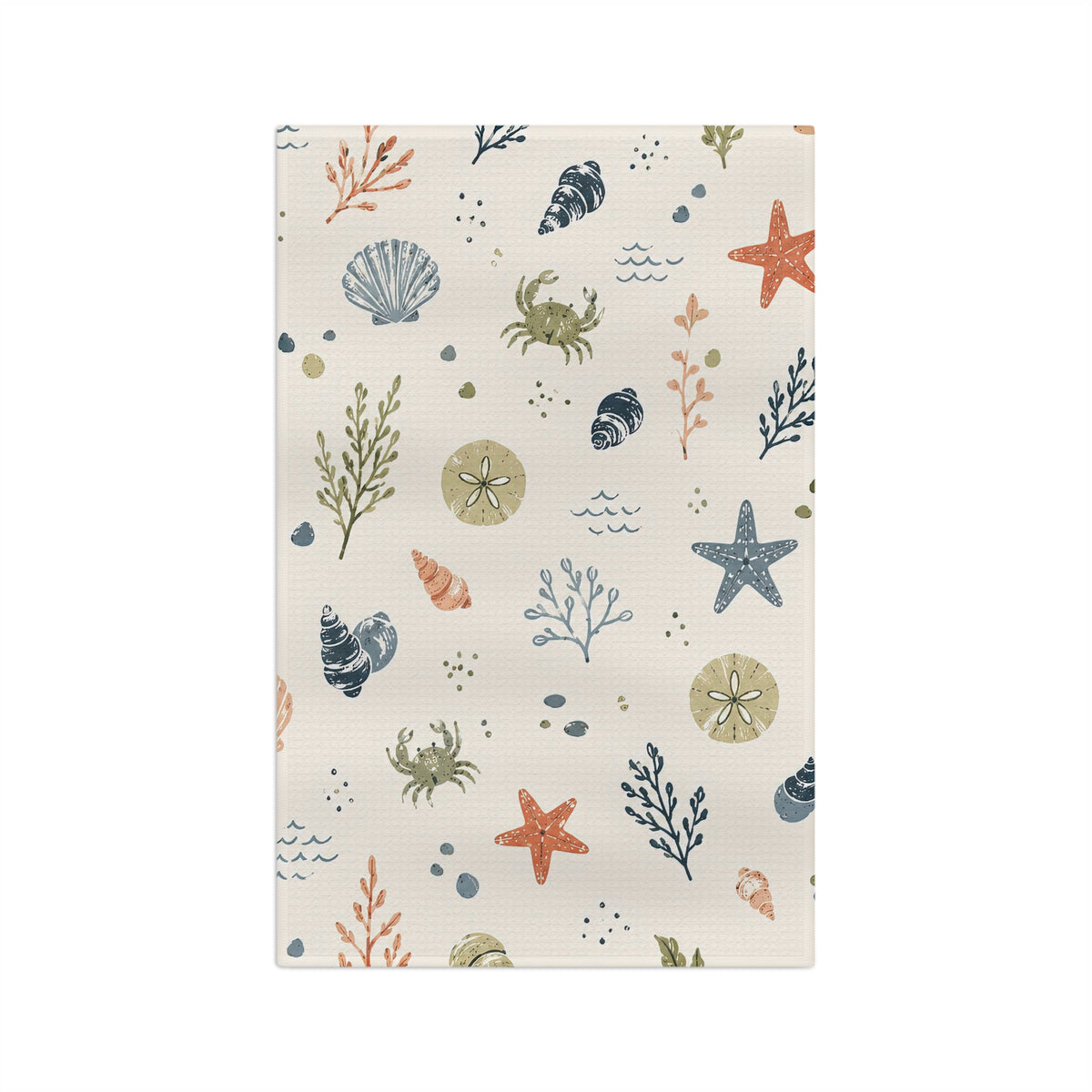 Maine Dockside Microfiber Tea Towel — Coast Sea Life Kitchen Towel by Maine Pottery Co.