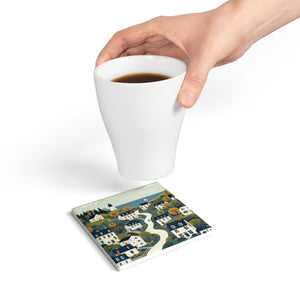 The Maine Town Ceramic Art Coaster by Printify