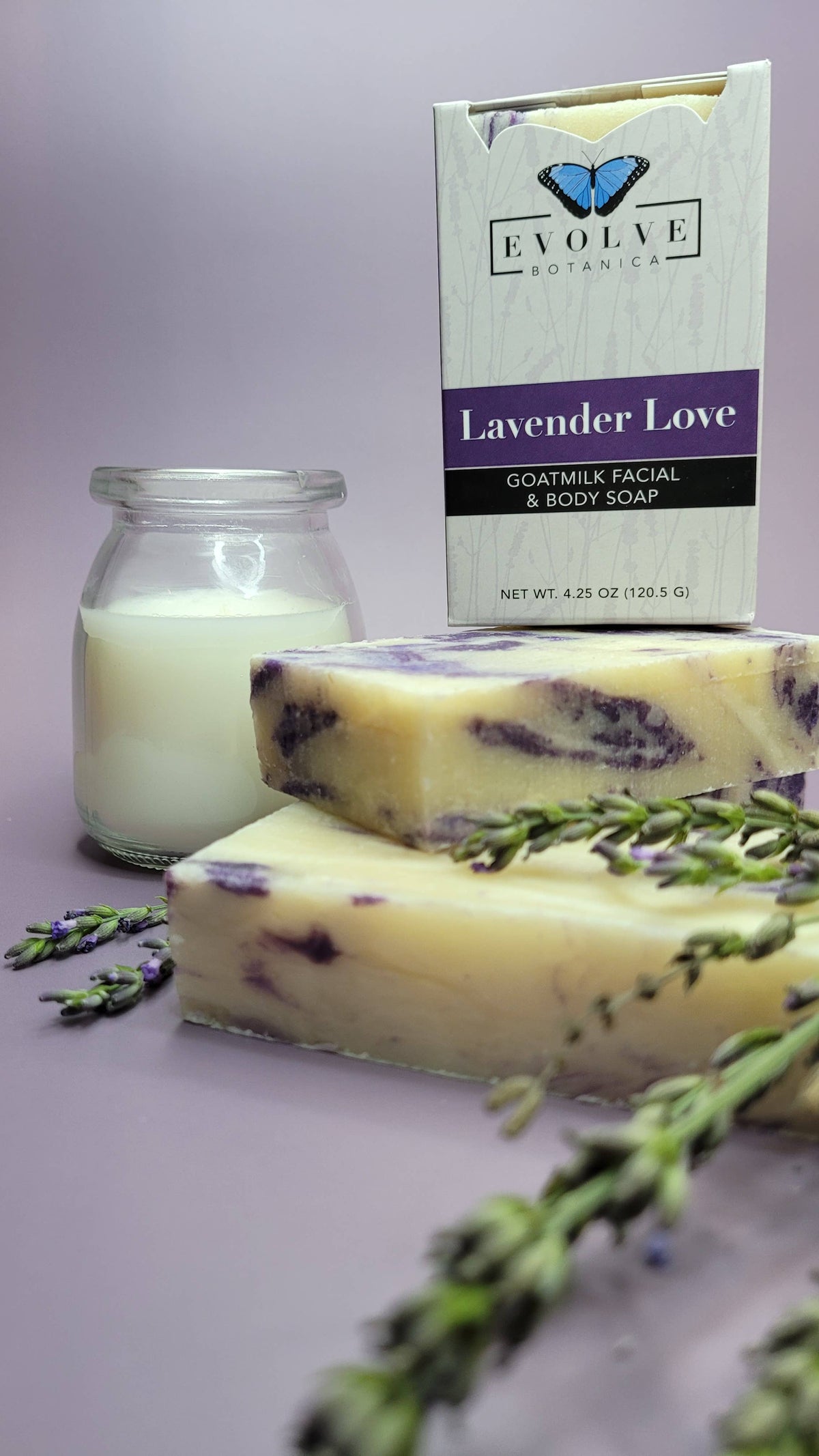Natural Bar Goatmilk Soap Wholesale - Lavender Love - Gifts by Evolve Botanica