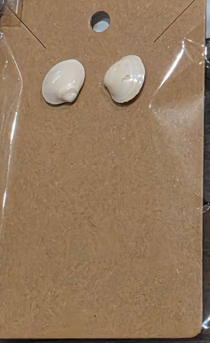 Tiny clam shell Studs by Tonya Arnold