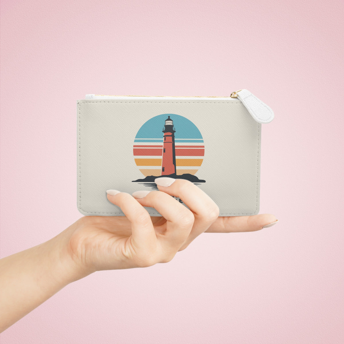 Clutch Bag Portland Maine Retro Lighthouse Mini by Printify