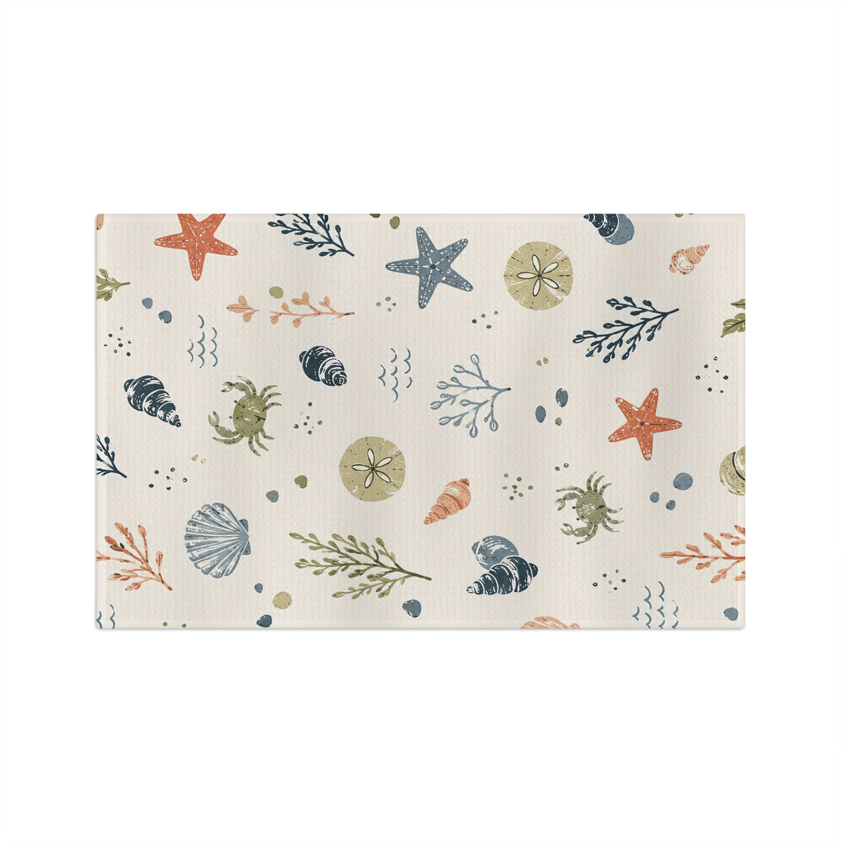 Maine Dockside Microfiber Tea Towel — Coast Sea Life Kitchen Towel by Maine Pottery Co.