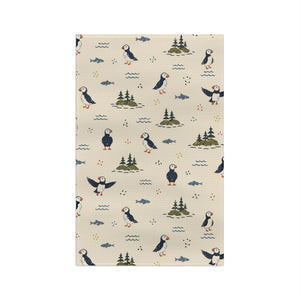 Puffin Maine Microfiber Tea Towel — Coastal Bird Kitchen Towel by Maine Pottery Co.