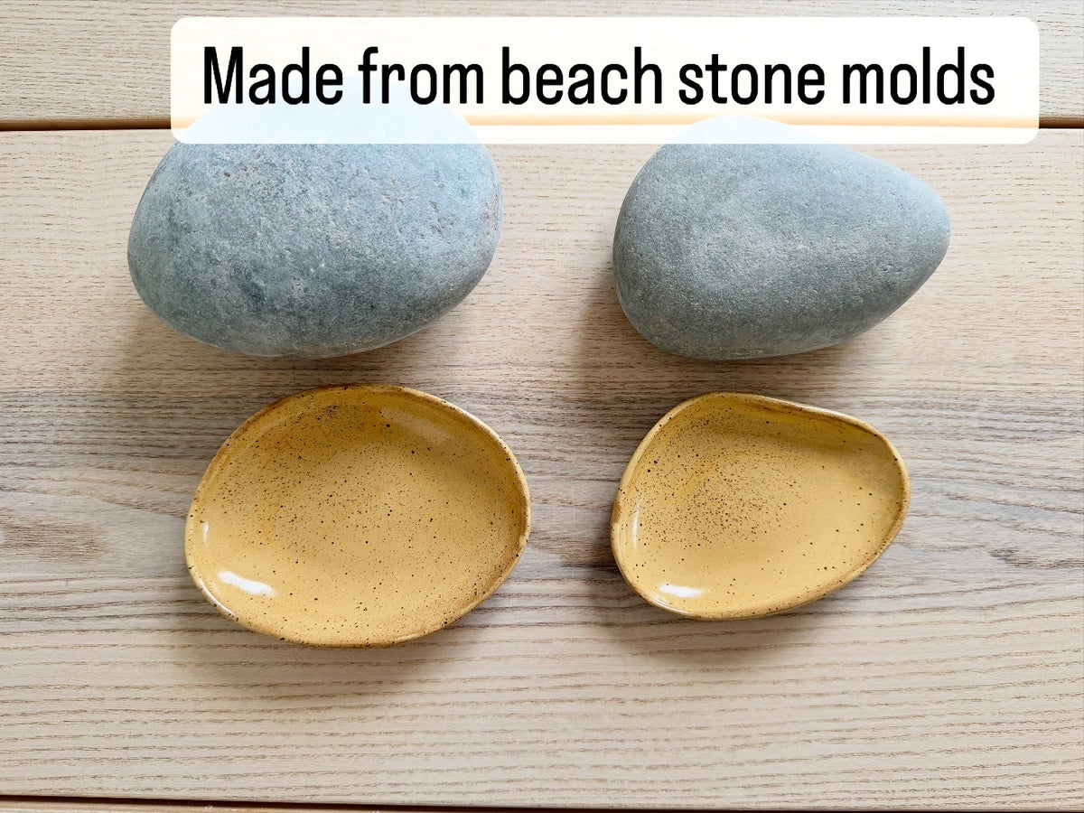 Beach Stone Dish Set AC by Coastal Maine Drifts