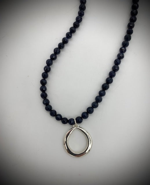 Large Loop and Sapphire Strand Jewelry by Edgecomb Potters