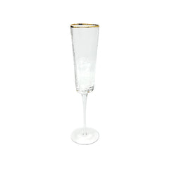Triangular Gold Rim Champagne Flute by Zodax