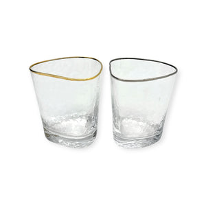 Triangular Double Old Fashioned Glass by Zodax