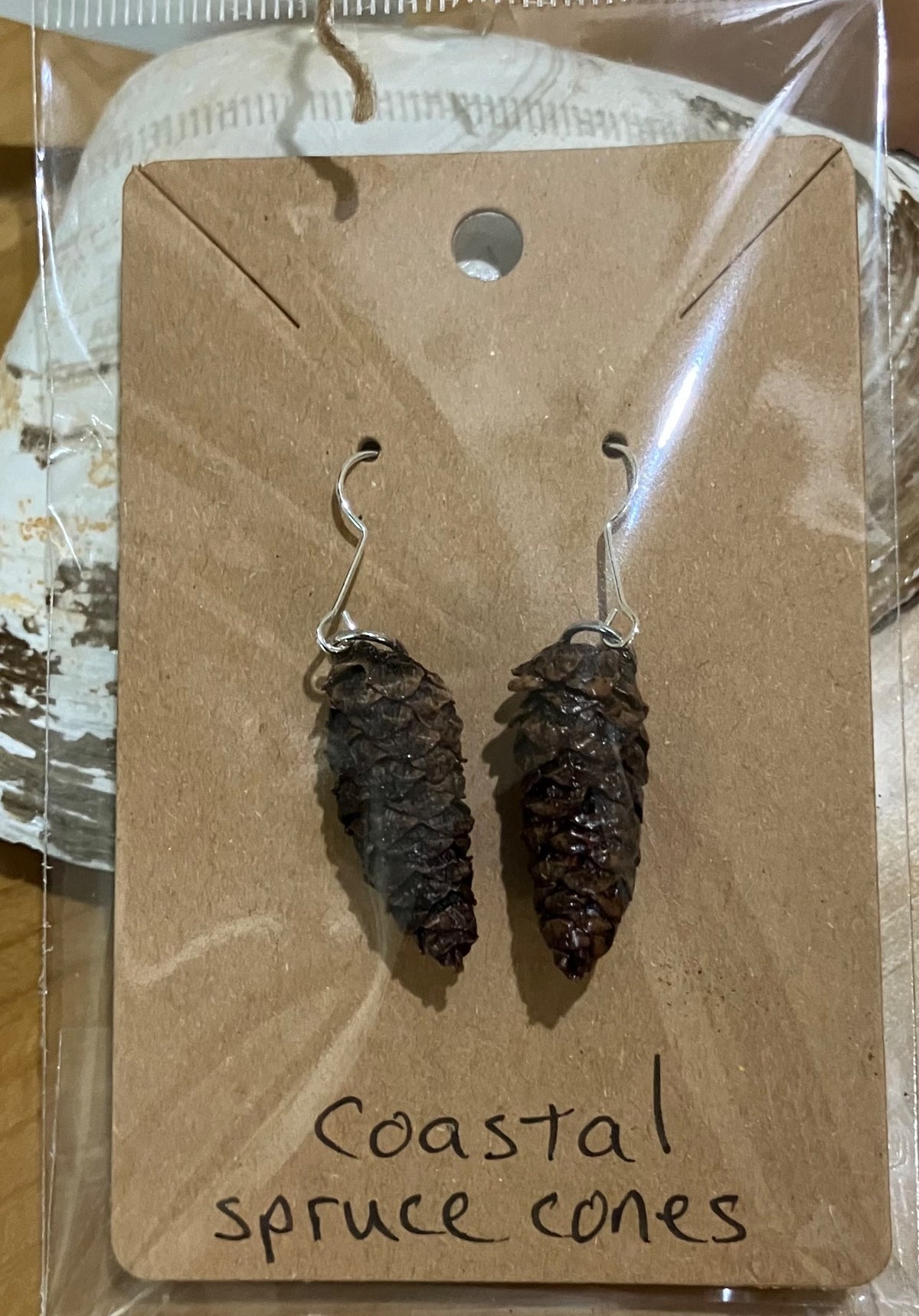 Coastal Spruce Cone earrings by Tonya Arnold