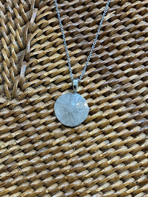 Sand dollar necklace- tiny grey by Tonya Arnold