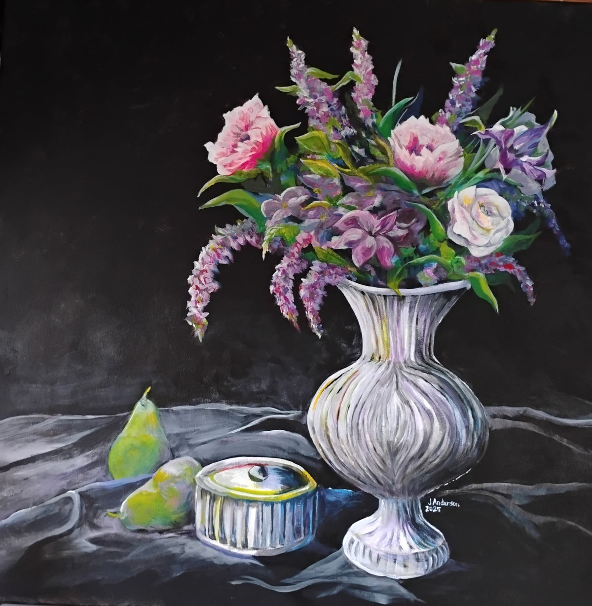 Grand Vase with Pears by Joyce Maura Anderson