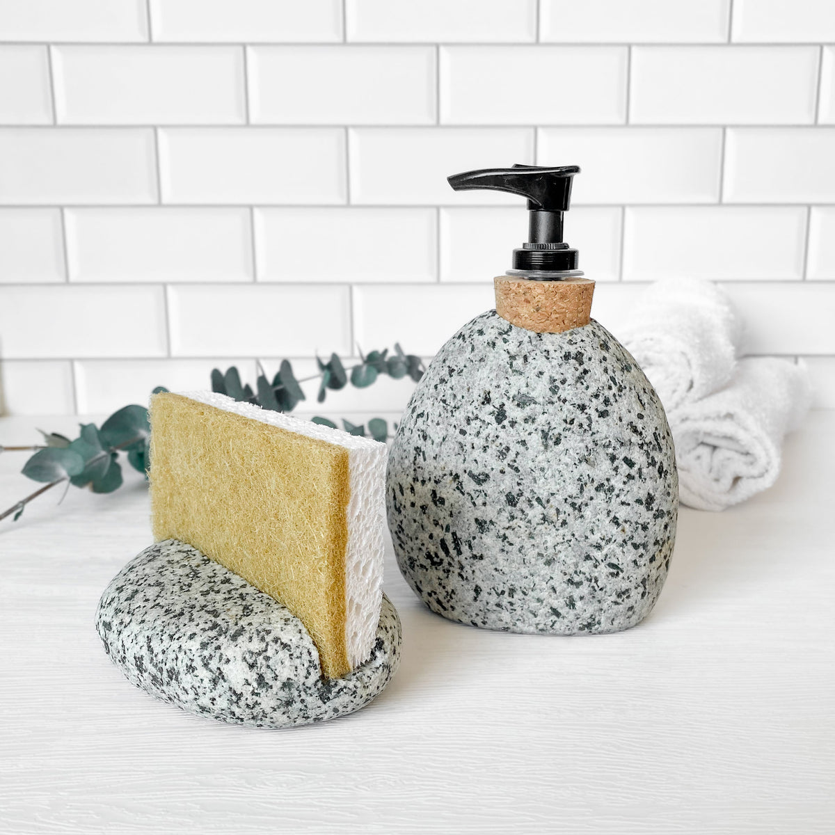 Stone Soap/Lotion Pump Dispenser by Funky Rock Designs (F)