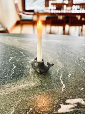 Steel Whale Candle Holder Sculpture, Pair by This Rad Life