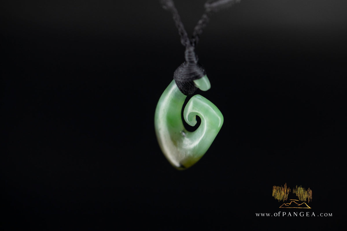 Hei Matau Hook - Siberian Nephrite Jade Necklace by Joe Foster