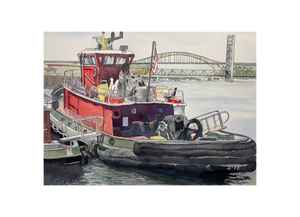 Tugboat Alley Between the Bridges, Portsmouth by Rebecca Thomas