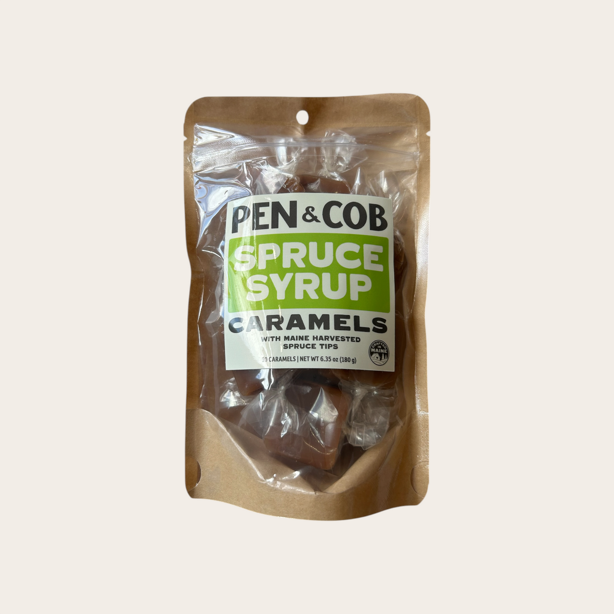 Spruce Syrup Caramels by Pen & Cob