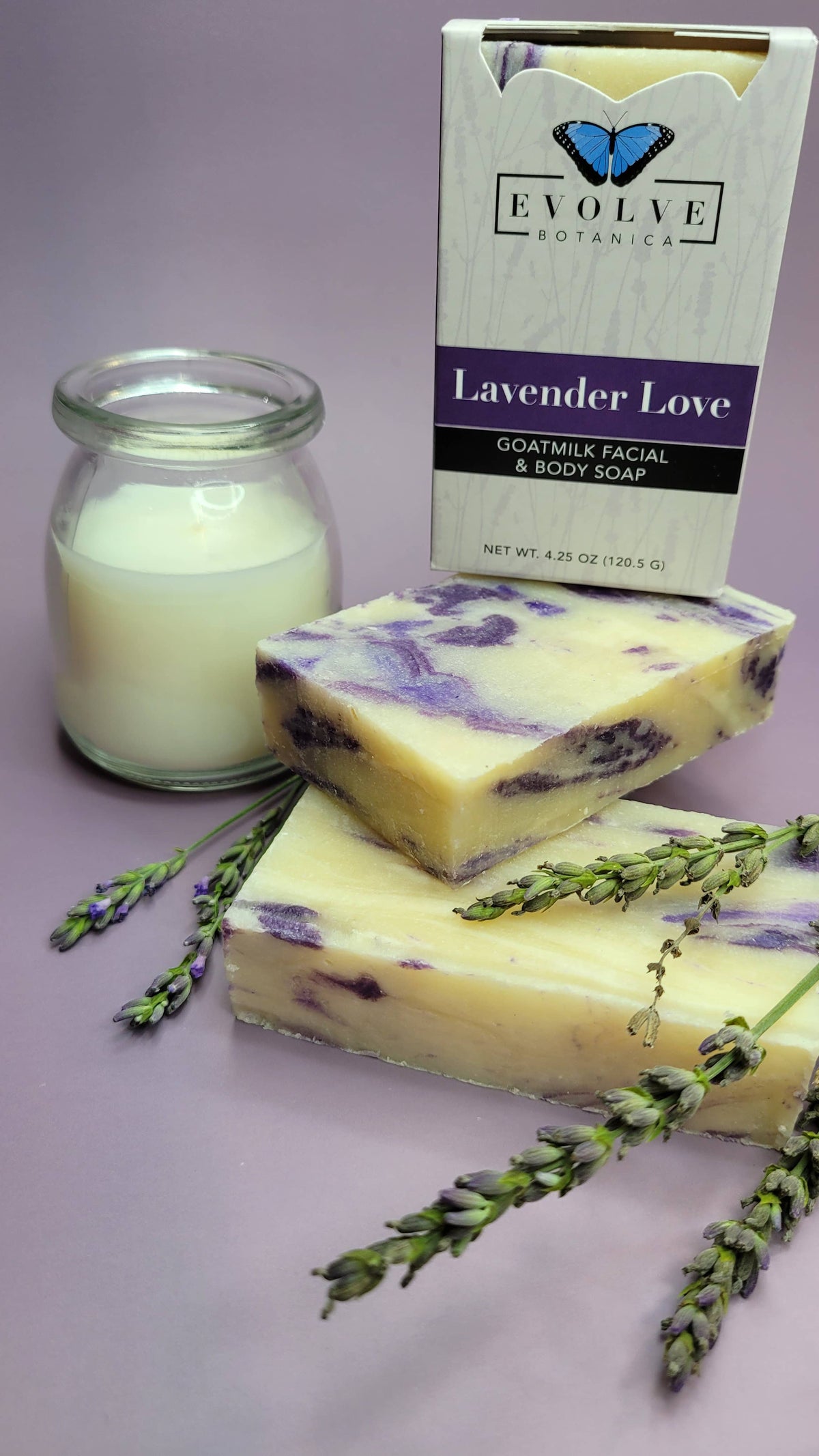 Natural Bar Goatmilk Soap Wholesale - Lavender Love - Gifts by Evolve Botanica