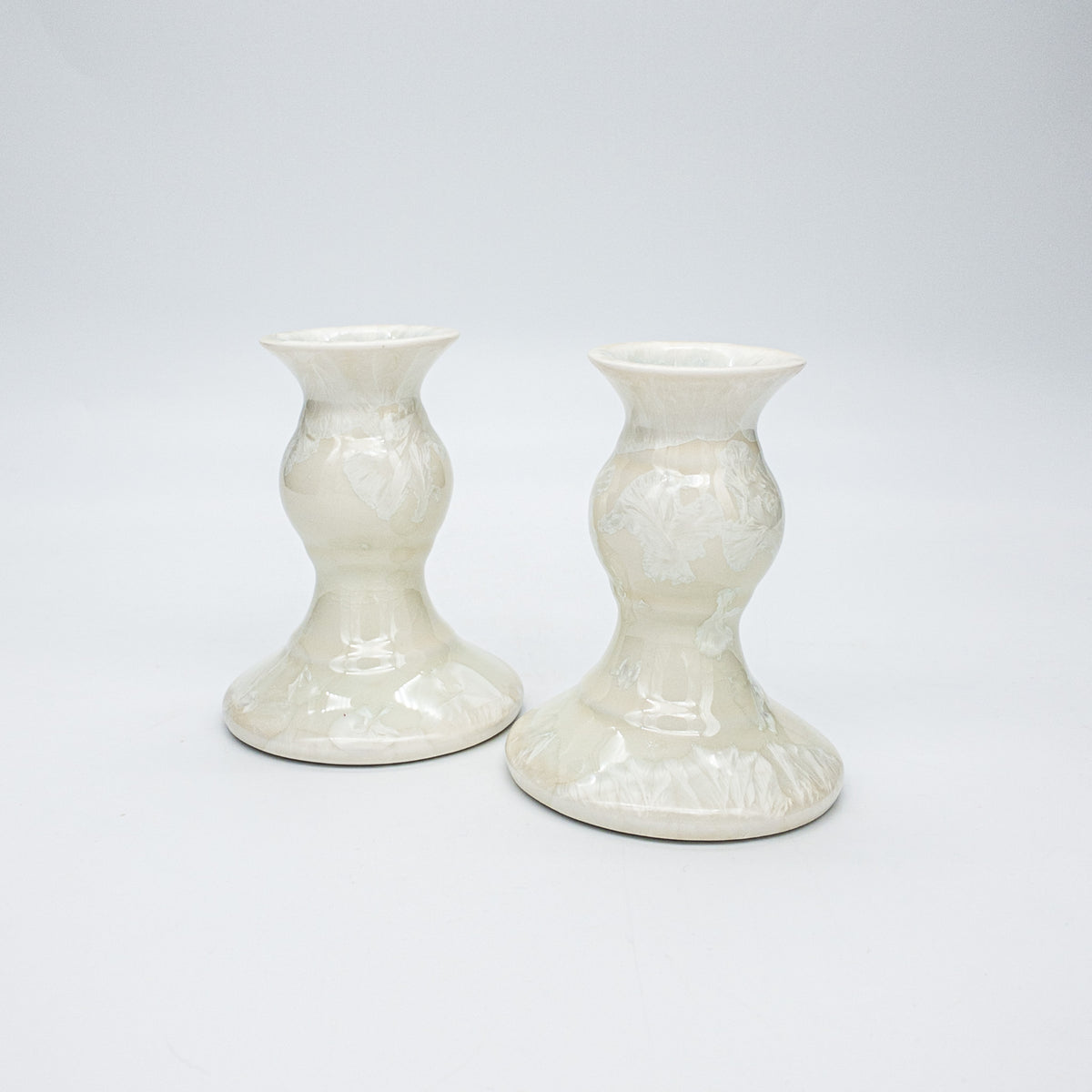 Candlesticks Short, pair by Edgecomb Potters
