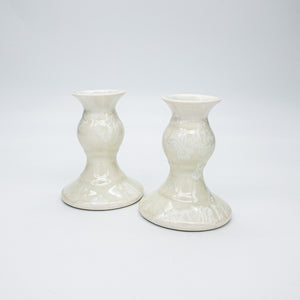 Candlesticks Short, pair by Edgecomb Potters