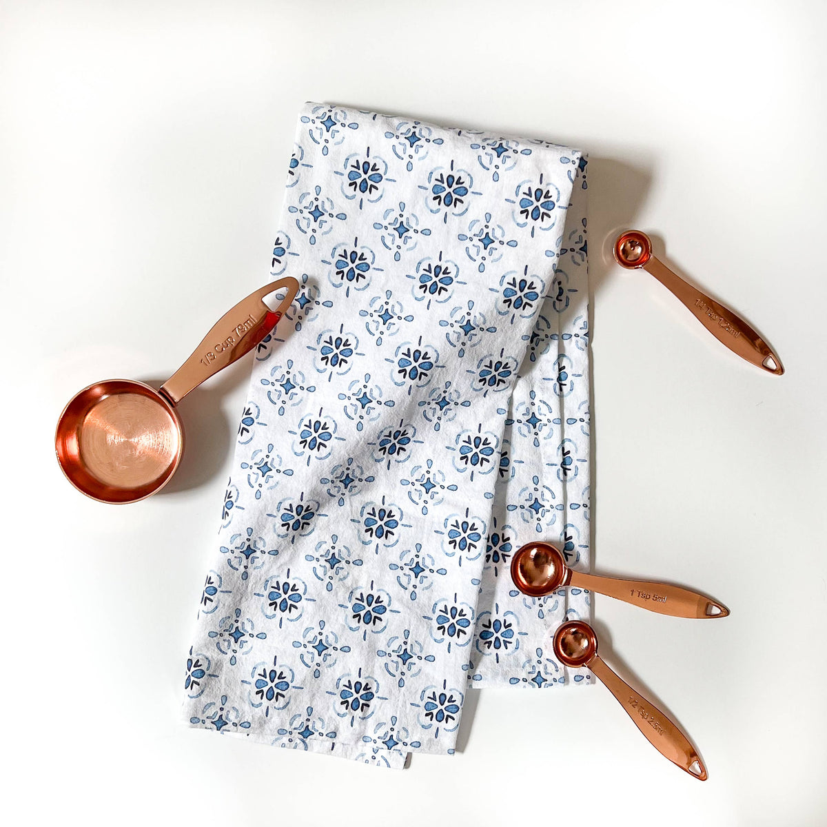 Blue & White Medallion Design Kitchen Tea Towel by Gert & Co