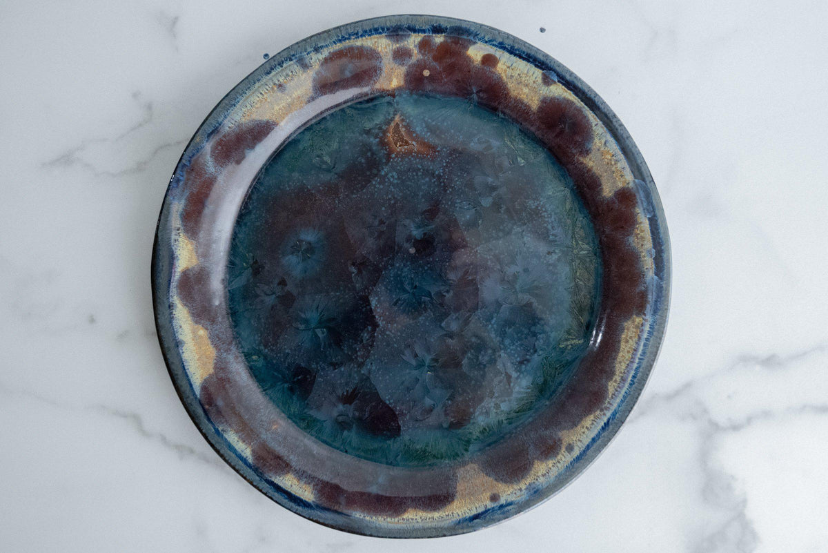Thrown dinner plate by Edgecomb Potters
