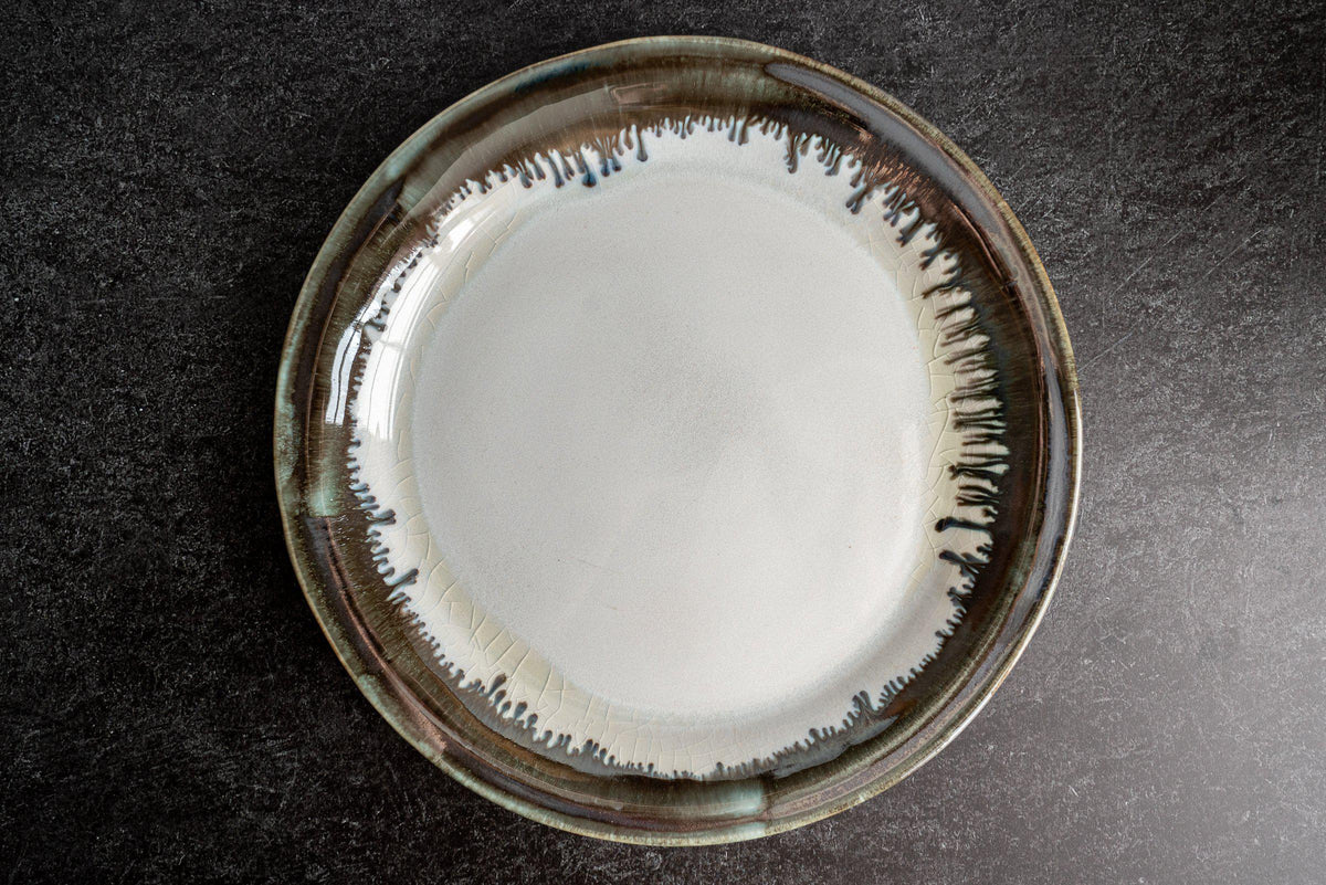 Thrown dinner plate by Edgecomb Potters