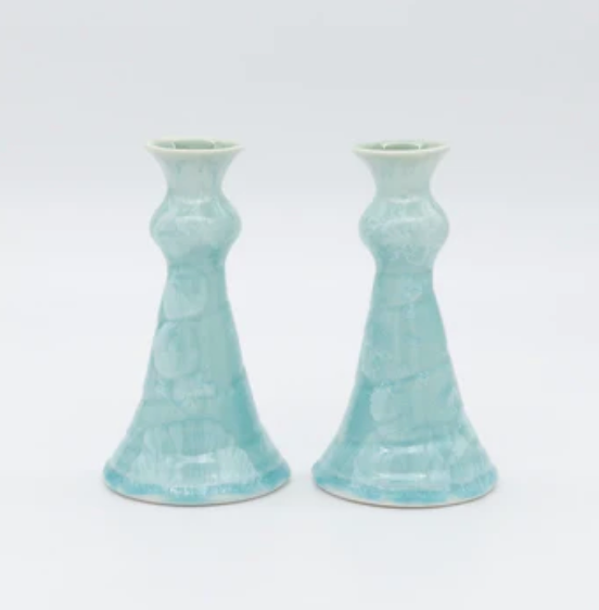 Candlesticks Medium, pair Pottery by Edgecomb Potters