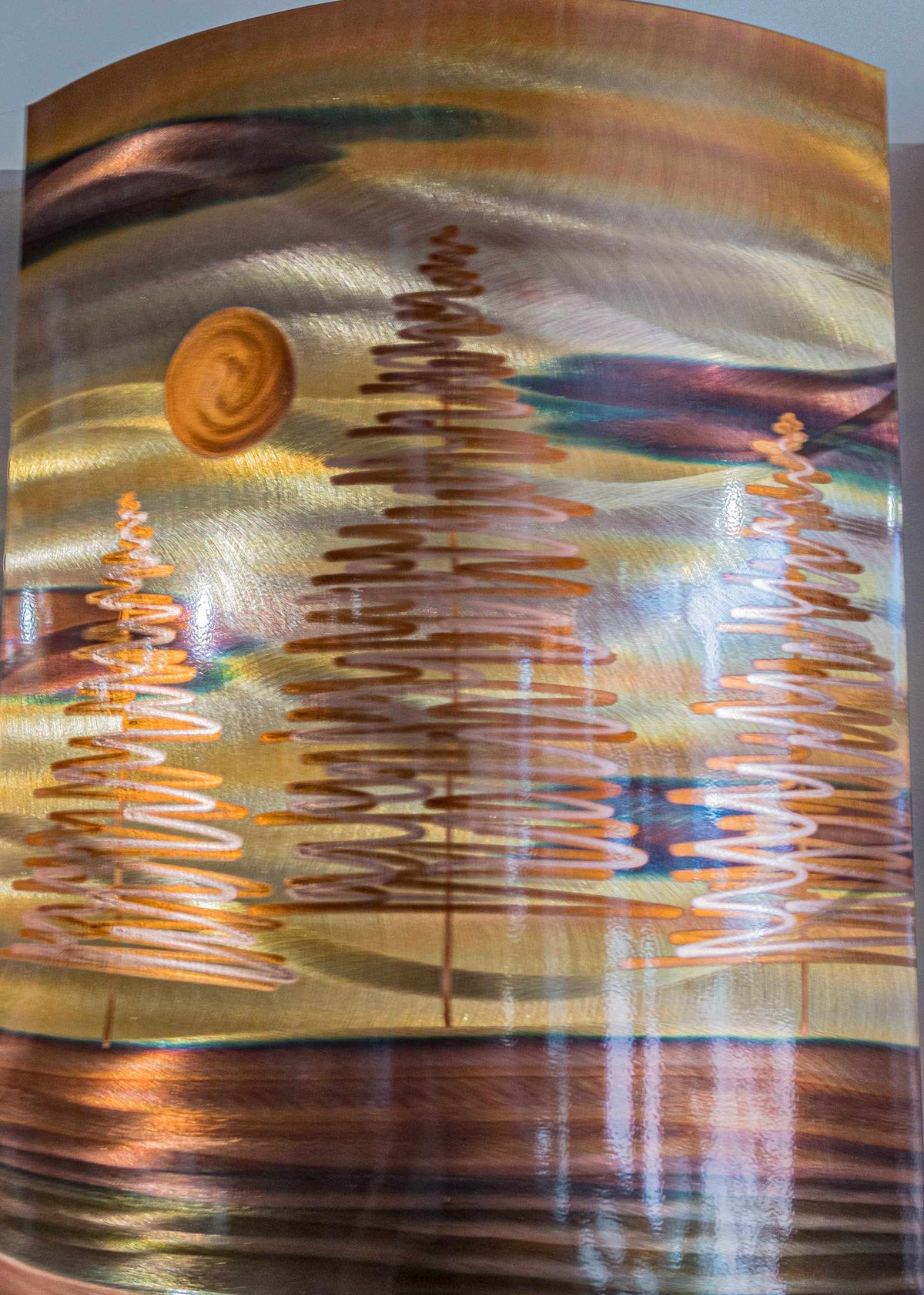 North Shore Lake 26x36 Triptych by Copper Elements